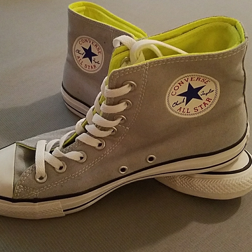 NWOT Grey High Top Converse Sneakers